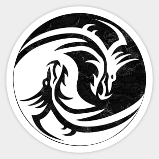 Dragon Yin Yang Sticker